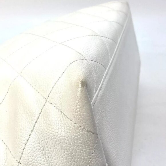 CHANEL Matelasse Quilted CC CC Mark Wood handle bag Tote Bag Hand Bag - Picture 12 of 16